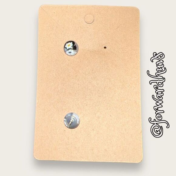 Bundle Sale 3 for $15 | Daisy Yin Yang Like Earring Studs - Picture 5 of 9